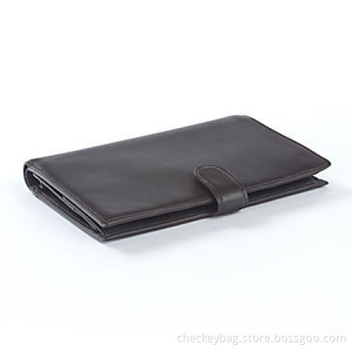 Travel wallet, made of leather